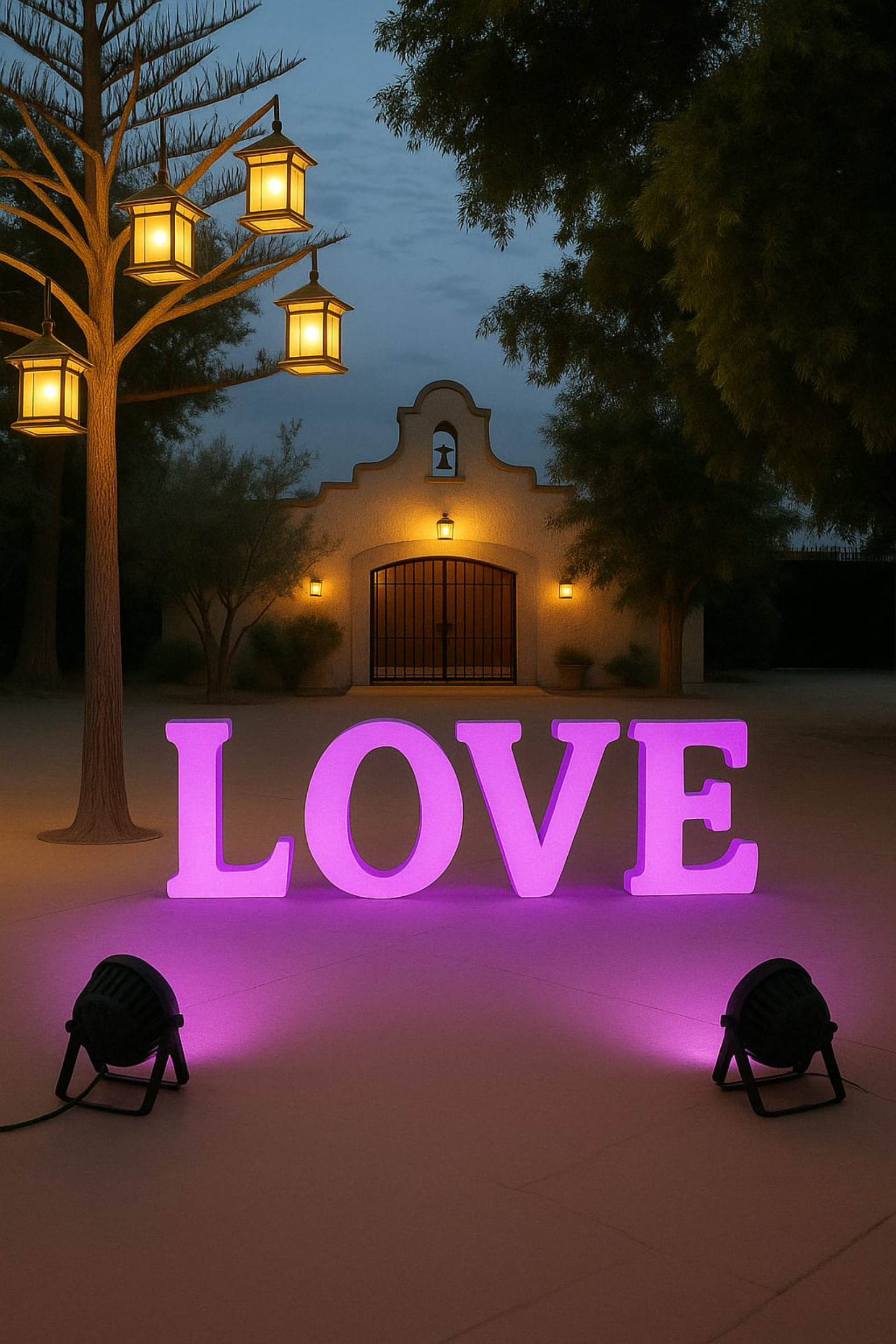 Letras volumétricas para decoración de bodas y eventos