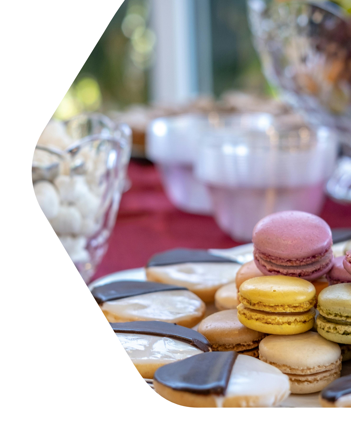 Mesa dulce con macaroons